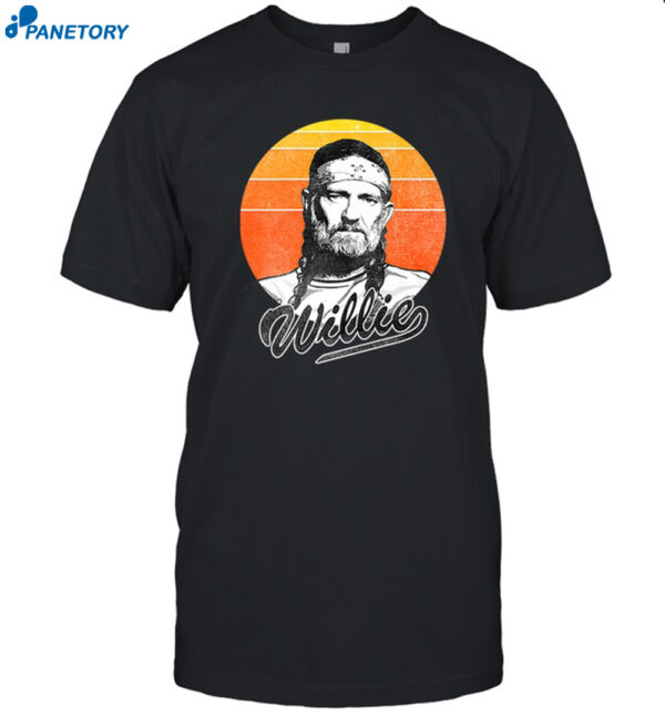 Willie Nelson Sunset Photo Shirt