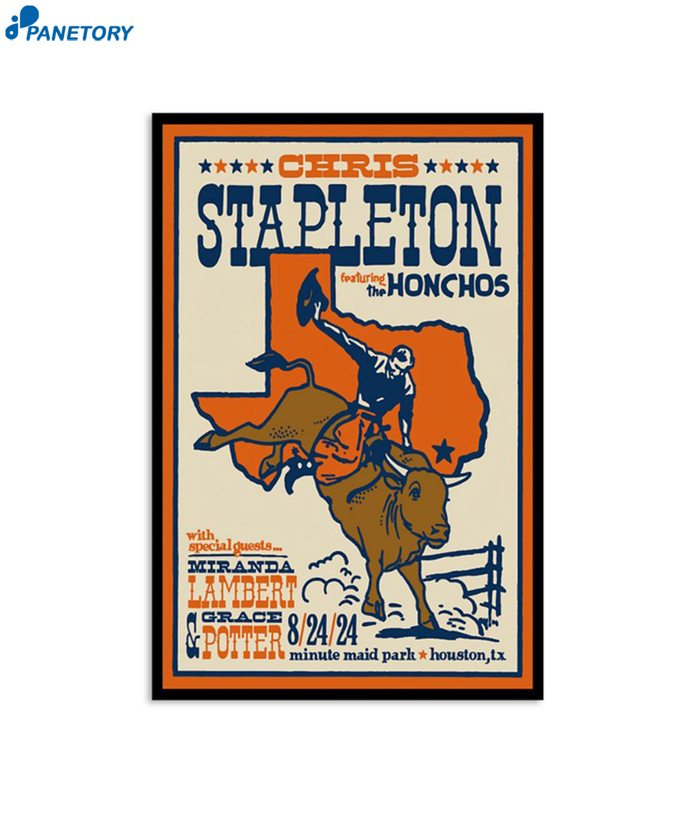 Chris Stapleton Minute Maid Park Houston Tx Aug 24 2024 Poster 2 Chris Stapleton Minute Maid Park Houston Tx Aug 24 2024 Poster