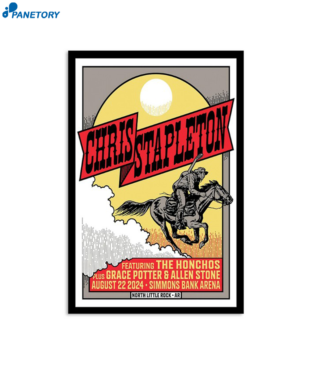 Chris Stapleton Simmons Bank Arena North Little Rock Ar August 22 2024 Poster 2 Chris Stapleton Simmons Bank Arena North Little Rock Ar August 22 2024 Poster