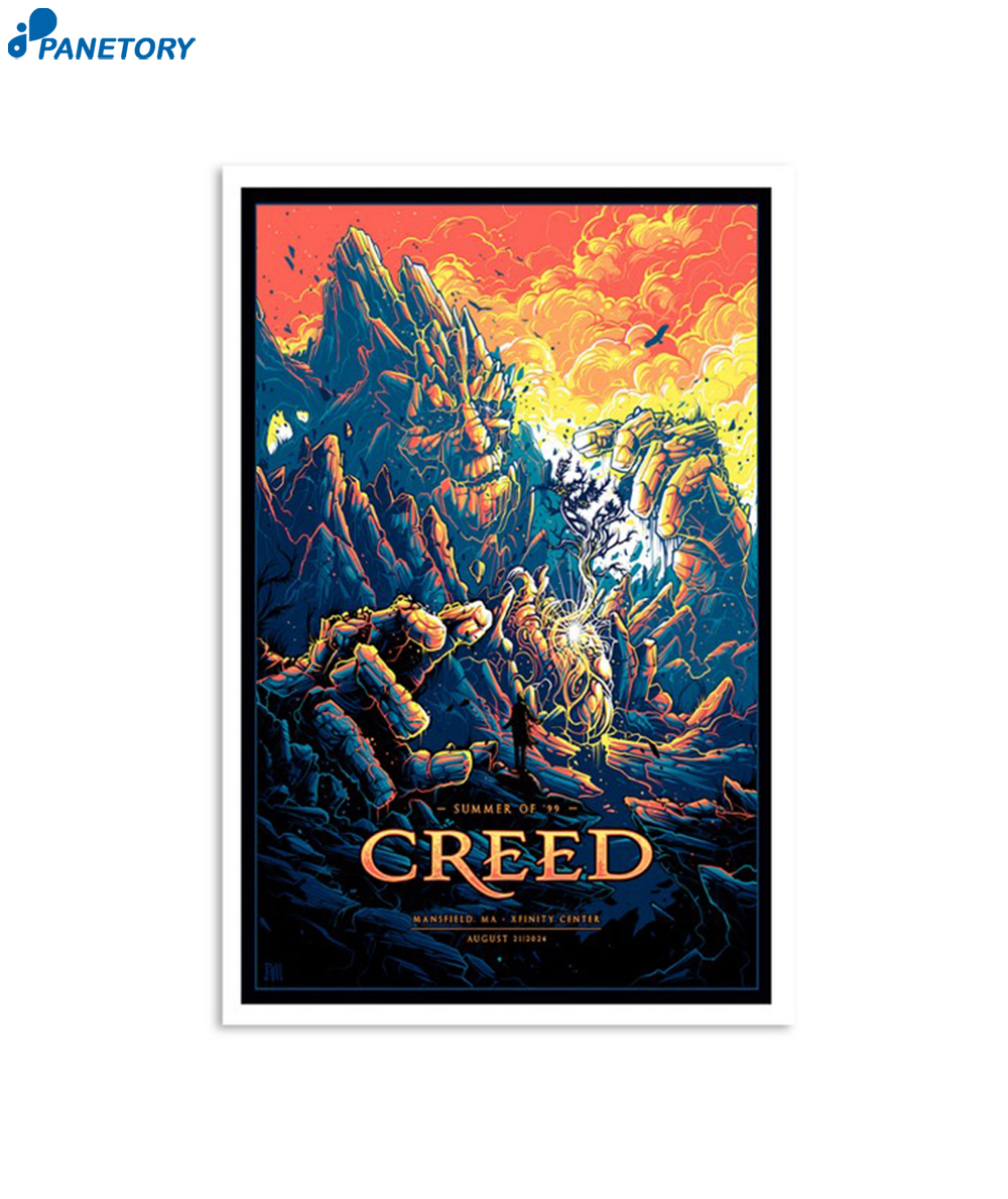 Creed Concert Xfinity Center Mansfield Ma August 21 2024 Poster 2 Creed Concert Xfinity Center Mansfield Ma August 21 2024 Poster