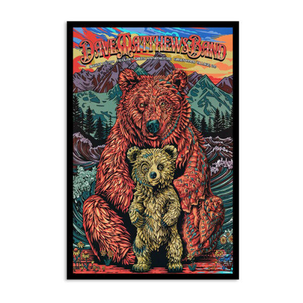 Dave Matthews Band Aug 23 2024 Fiddler's Green Amphitheatre Greenwood Village CO Poster