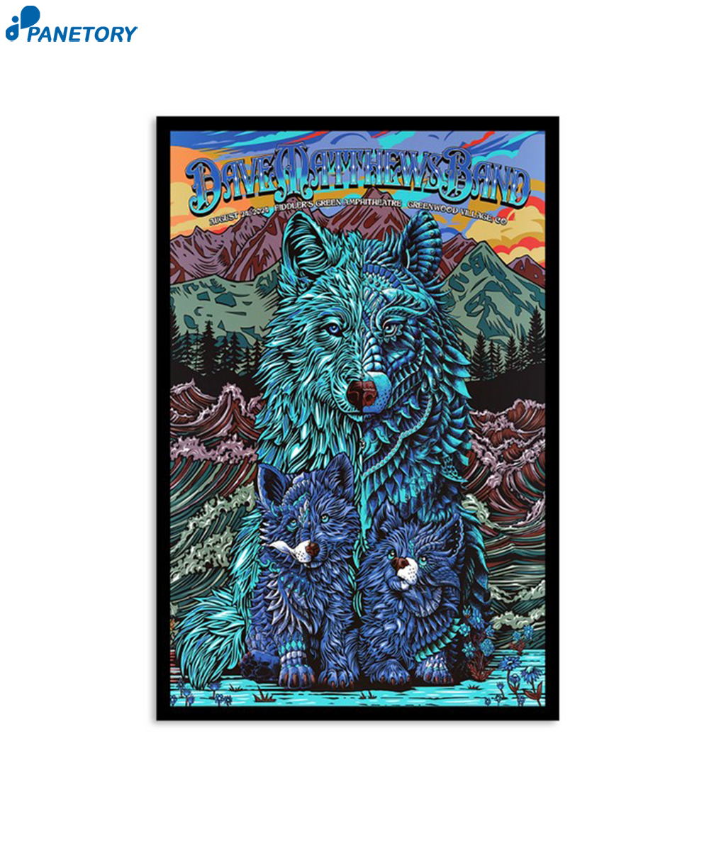 Dave Matthews Band Tour Greenwood Village Co Aug 24 2024 Poster 2 Dave Matthews Band Tour Greenwood Village Co Aug 24 2024 Poster