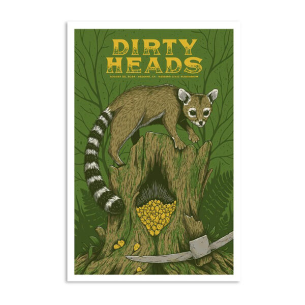 Dirty Heads Redding Civic Auditorium Redding Ca Aug 22 2024 Poster