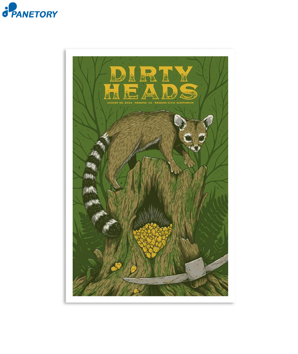 Dirty Heads Redding Civic Auditorium Redding Ca Aug 22 2024 Poster 2 Dirty Heads Redding Civic Auditorium Redding Ca Aug 22 2024 Poster