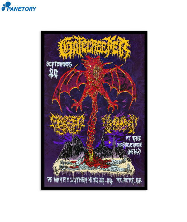 Gatecreeper The Masquerade Hell Atlanta Ga Sep 20 2024 Poster