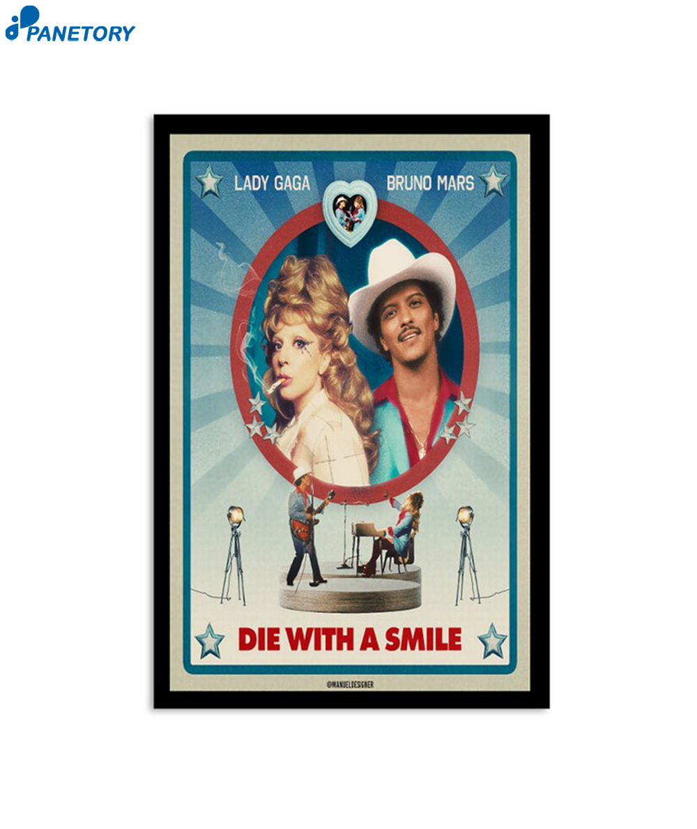 Lady Gaga And Bruno Mars 2024 Die With A Smile Poster 2 Lady Gaga And Bruno Mars 2024 Die With A Smile Poster