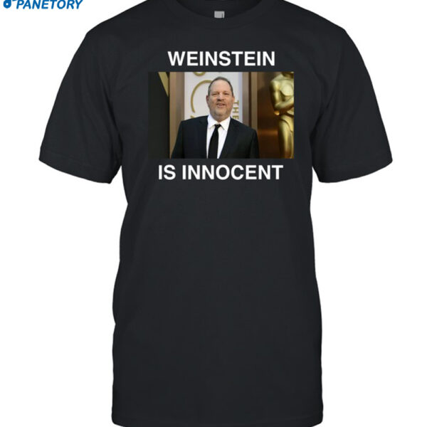 Luciano Silighini Garagnani Wearing Weinstein Is Innocent Shirt