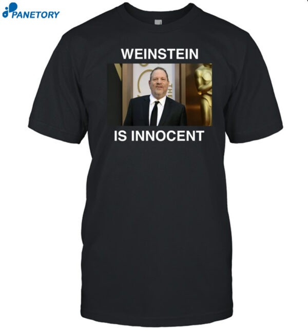 Luciano Silighini Garagnani Wearing Weinstein Is Innocent Shirt