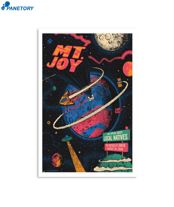 Mt. Joy Berkeley Ca August 24 2024 Poster