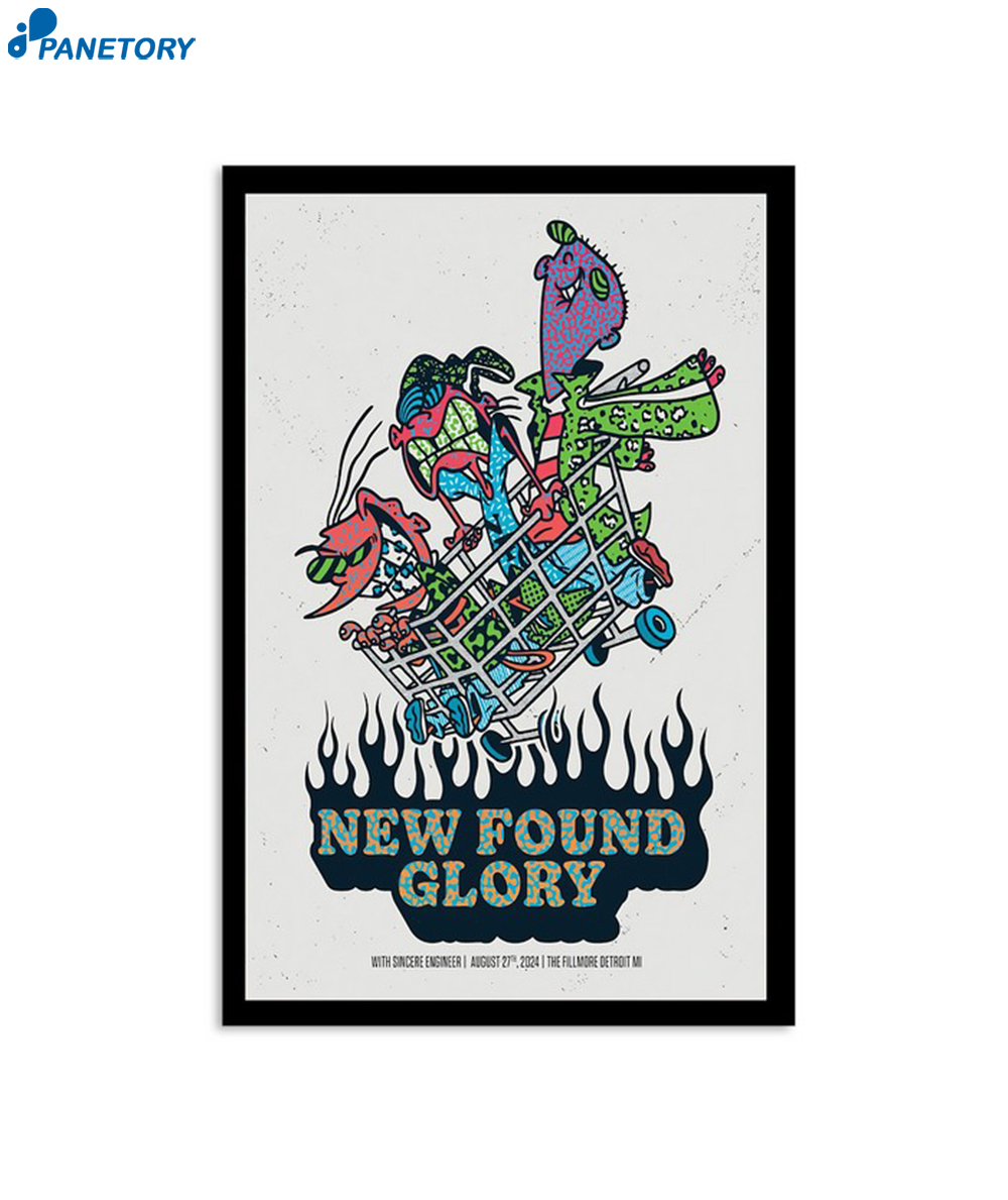New Found Glory At The Fillmore Detroit Mi August 27 2024 Poster 2 New Found Glory At The Fillmore Detroit Mi August 27 2024 Poster