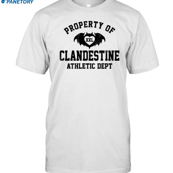 Property Of Clandestine Athletic Dept Xxl Shirt