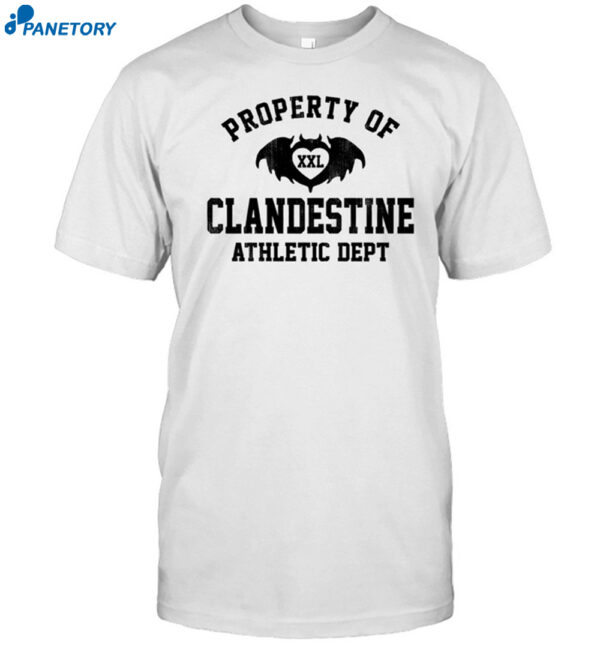 Property Of Clandestine Athletic Dept Xxl Shirt