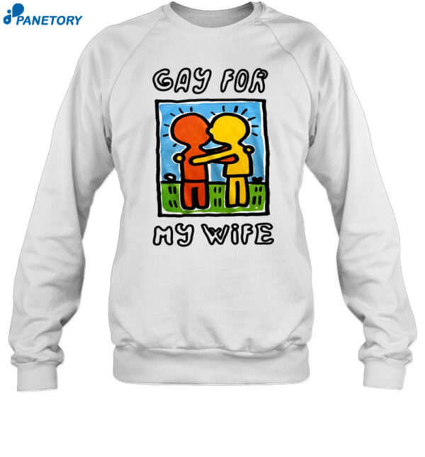 Waveygoodsco Gay For My Wife Shirt 1