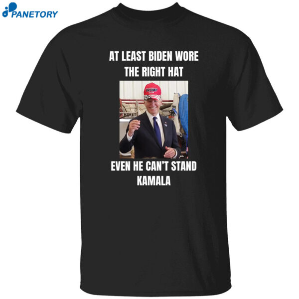 At Least Biden Wore The Right Hat Even He Can’t Stand Kamala Shirt