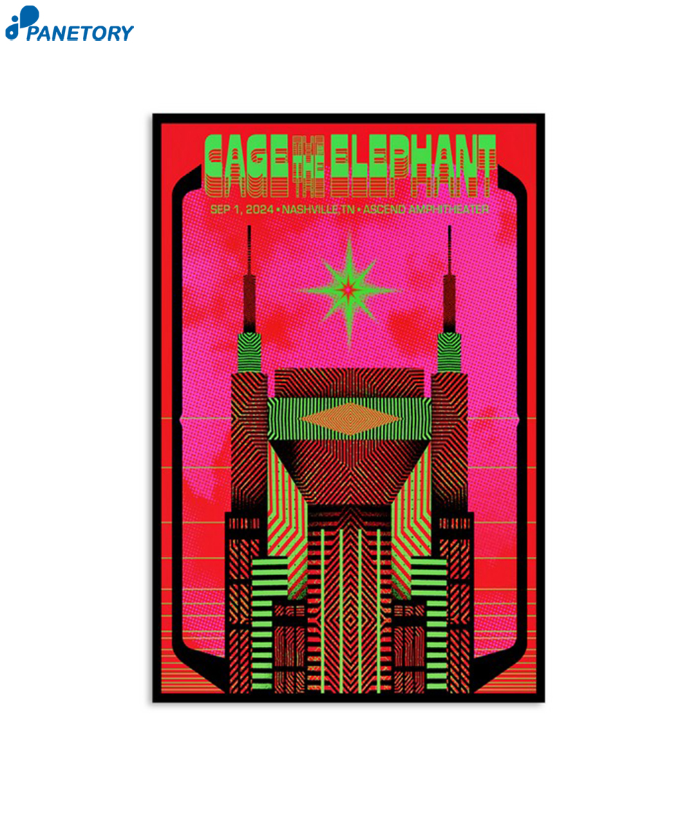 Cage The Elephant Ascend Amphitheater Nashville Tn Sep 1 2024 Poster 2 Cage The Elephant Ascend Amphitheater Nashville Tn Sep 1 2024 Poster