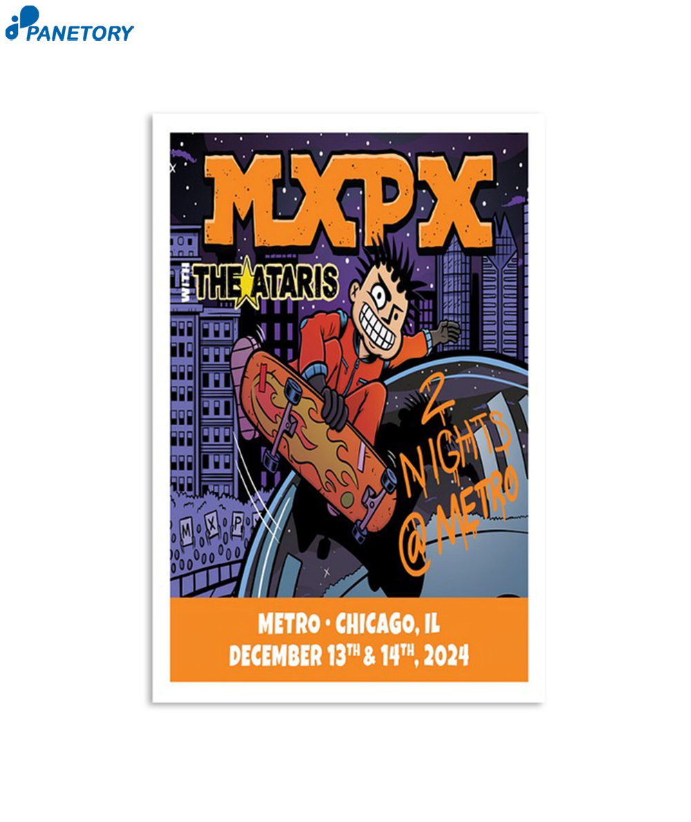 Mxpx December 13-14 2024 Chicago Il Poster 2 Mxpx December 13-14 2024 Chicago Il Poster