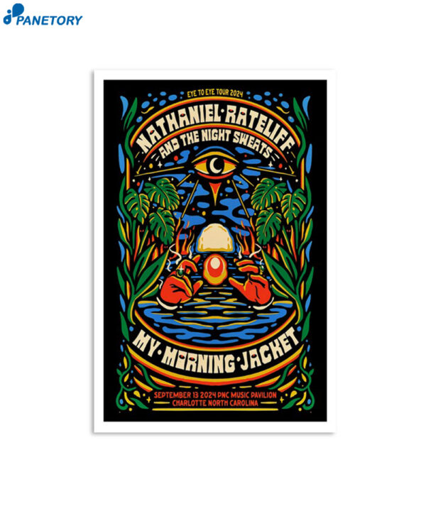 My Morning Jacket Eye To Eye Tour Charlotte Nc Sep 13 2024 Poster