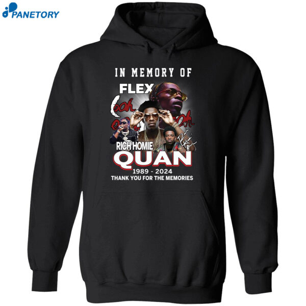 Rich Homie Quan In Memory Of Flex Thank You For The Memories Shirt 2