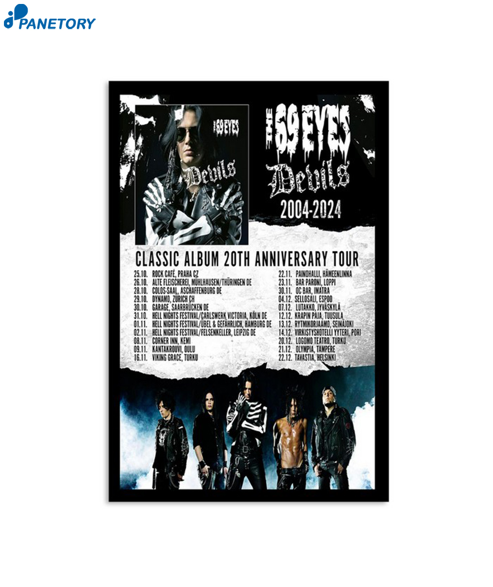 The 69 Eyes Classic Album 20th Anniversary Tour 2024 Poster 2 The 69 Eyes Classic Album 20th Anniversary Tour 2024 Poster