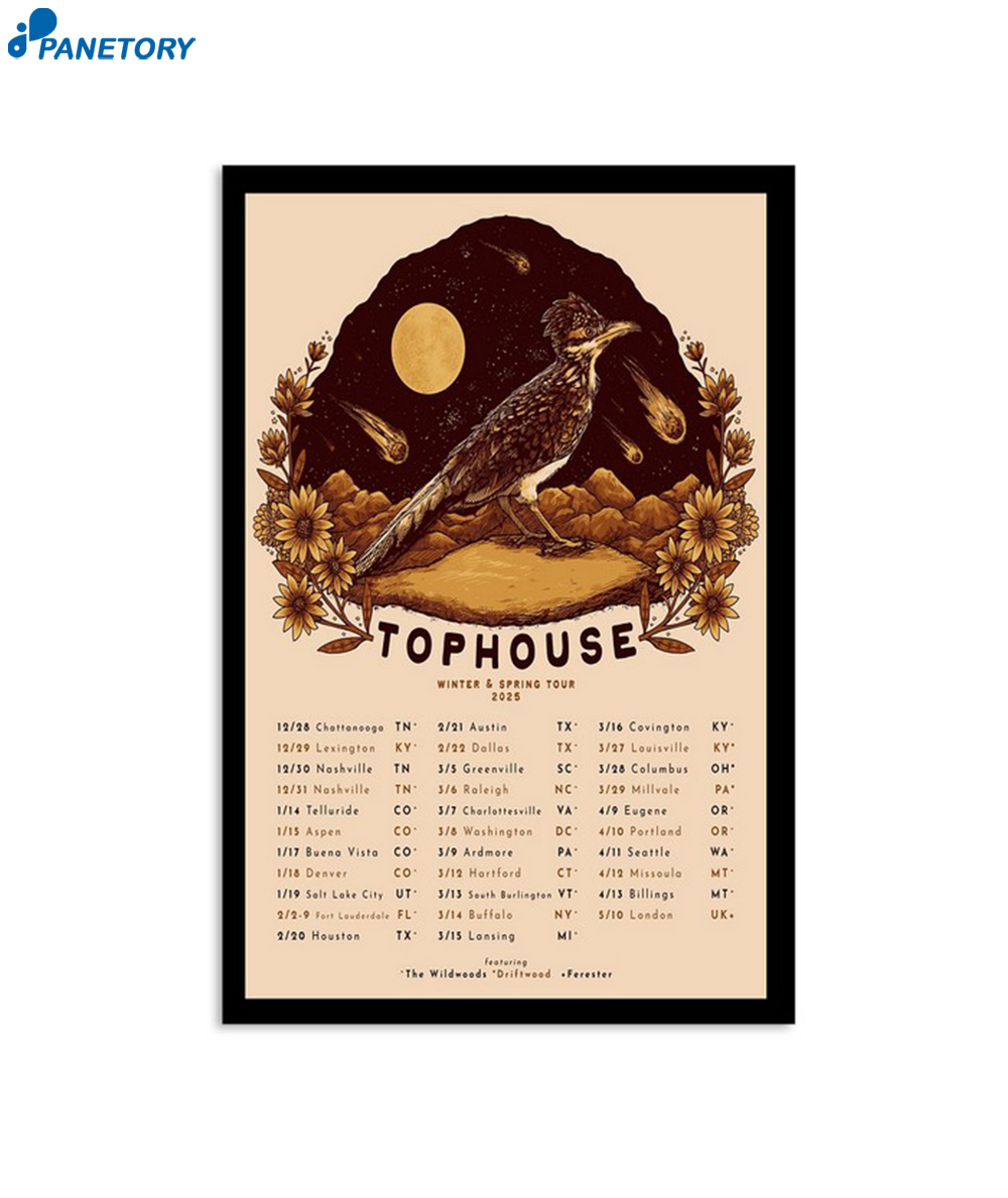 Tophouse Winter & Spring Tour 2025 Poster 2 Tophouse Winter & Spring Tour 2025 Poster