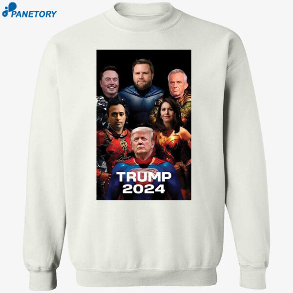 Trump Vance Rfk Jr Musk And Gabbard Superheroes Trump 2024 Shirt 1