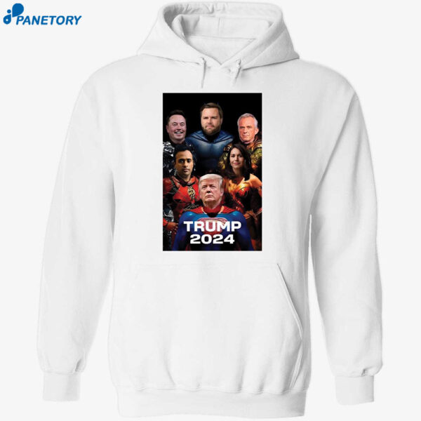 Trump Vance Rfk Jr Musk And Gabbard Superheroes Trump 2024 Shirt 2