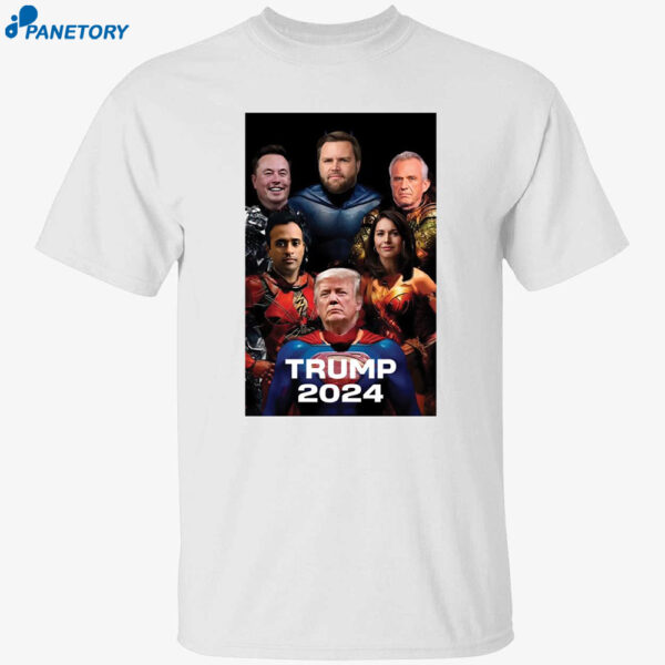 Trump Vance Rfk Jr Musk And Gabbard Superheroes Trump 2024 Shirt