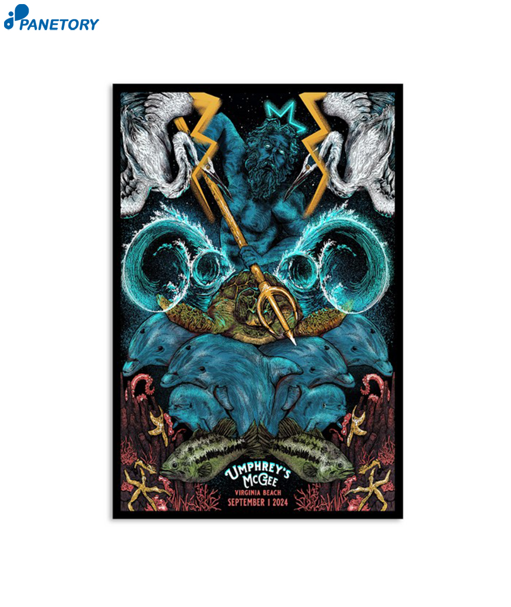Umphrey's Mcgee At 24th Street Stage Virginia Beach Va Sept 1 2024 Poster 2 Umphrey's Mcgee At 24th Street Stage Virginia Beach Va Sept 1 2024 Poster