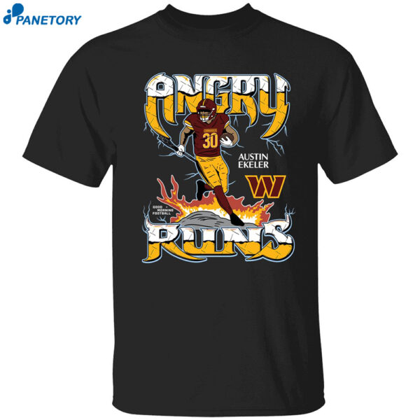 Washington Commanders Austin Ekeler Angry Runs 2024 Shirt