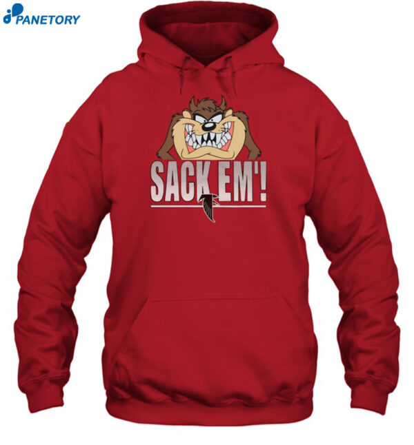 Looney Tunes Taz Sack Em X Atlanta Falcons Shirt 2