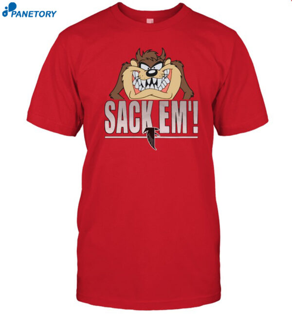 Looney Tunes Taz Sack Em X Atlanta Falcons Shirt