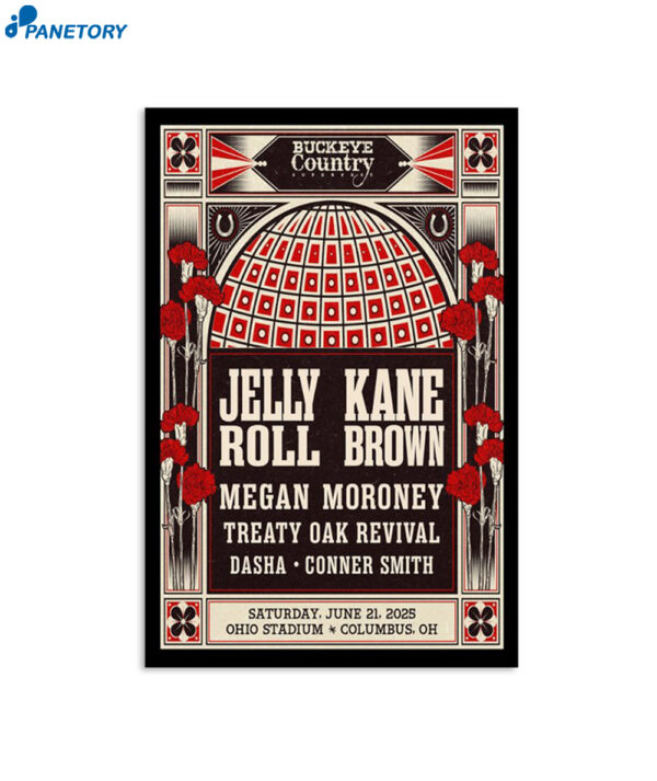 Buckeye Country Superfest Ohio Stadium Columbus Oh Jun 21 2025 Poster