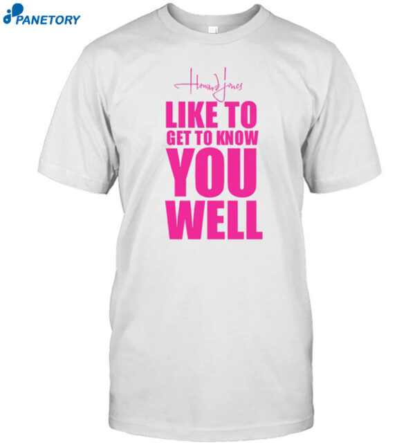 Howard Jones Like To Get To Know You Well Shirt