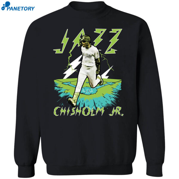 Jazz Chisholm Jr New York Yankees Player Lightning Shirt 1