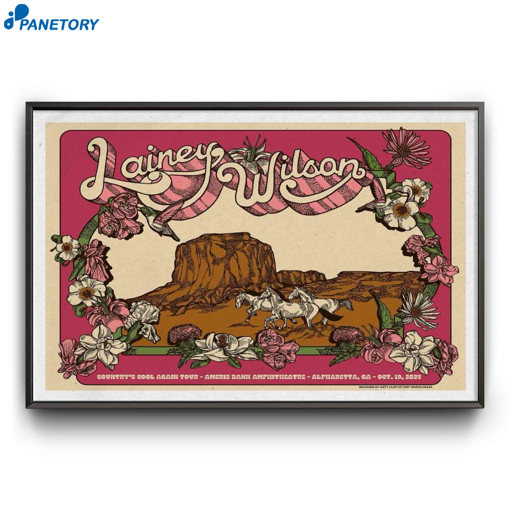Lainey Wilson Ameris Bank Amphitheatre Alpharetta Ga October 19 2024 Poster 2 Lainey Wilson Ameris Bank Amphitheatre Alpharetta Ga October 19 2024 Poster