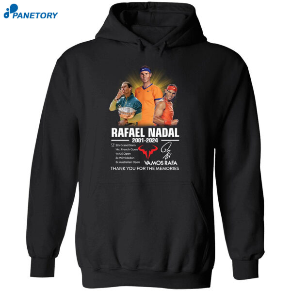 Rafael Nadal 2001 2024 Thank You For The Memories Shirt 2