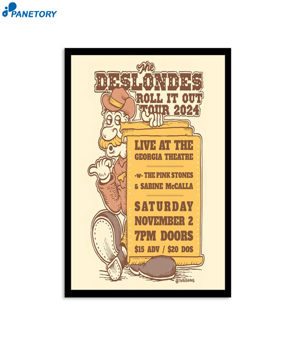 The Deslondes Georgia Theatre Athens Ga Tour Nov 2 2024 Poster 2 The Deslondes Georgia Theatre Athens Ga Tour Nov 2 2024 Poster