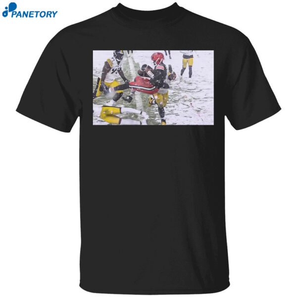 Jameis Winston Cleveland Browns Snow Touchdown Shirt