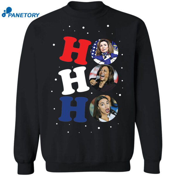 Nancy Pelosi Kamala Harris Ho Ho Ho Christmas Shirt 2