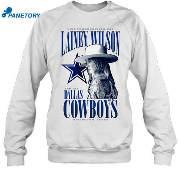 New Lainey Wilson Cowboys Live Thanksgiving Day Arlington Texas Shirt 1