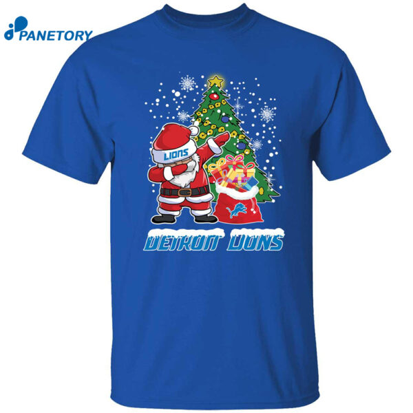 Santa Dabbing Detroit Lions Christmas Sweater