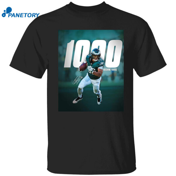 Saquon Barkley Run Saquon Run 1000 Rushing Yards Signature Shirt