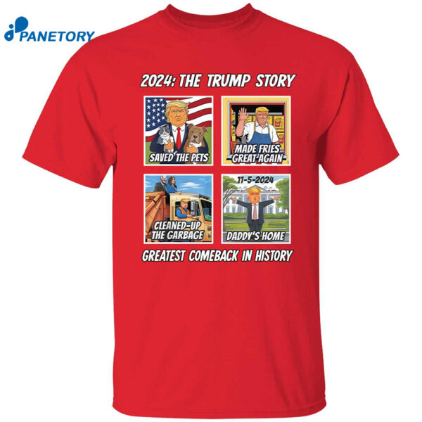 The 2024 Trump Story The Greatest Comeback In History Shirt