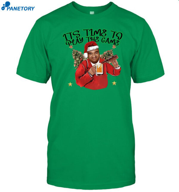 Time To Play The Game Green Christmas Shirt