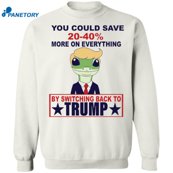 You Could Save 20-40% More On Everything By Switching Back To Trump Shirt 2