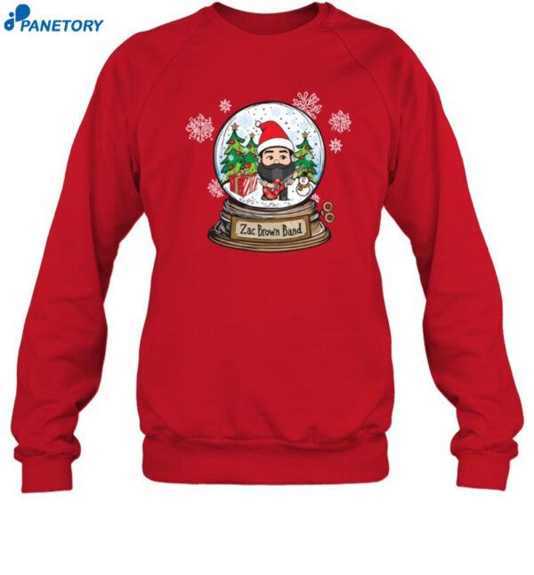 Zac Brown Band Red Snow Globe Christmas Shirt 1