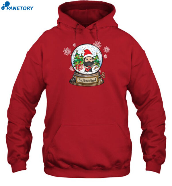 Zac Brown Band Red Snow Globe Christmas Shirt 2