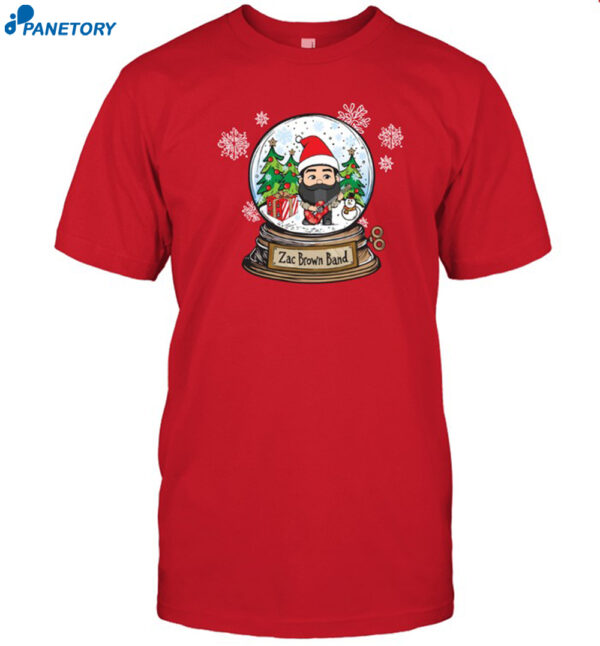 Zac Brown Band Red Snow Globe Christmas Shirt