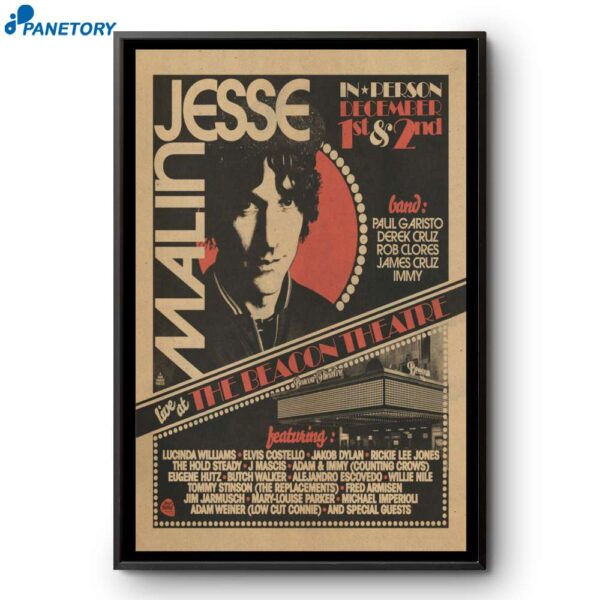 Jesse Malin The Beacon December 1-2 2024 Poster