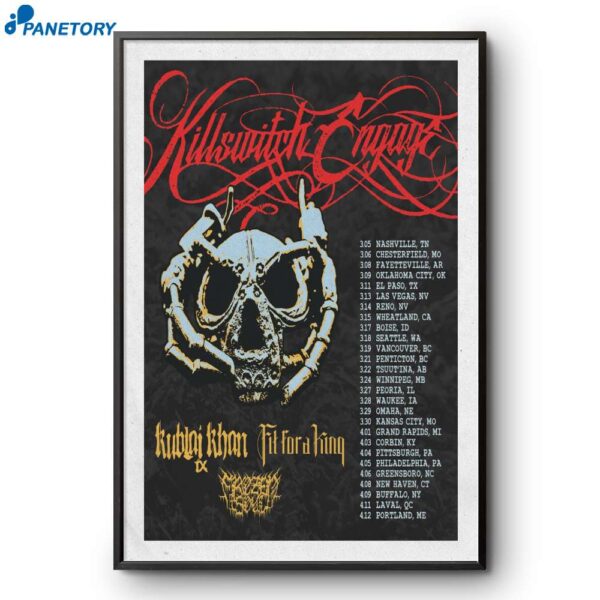 Killswitch Engage North America 2025 Poster